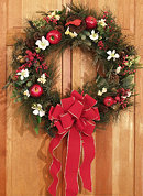 24" Apple and Hollyhock Wreath